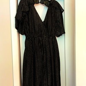 X Revolve House of Harlow black velvet dress